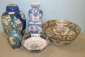 Five Assorted Asian Pottery