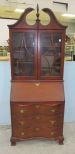 Contemporary Mahogany Bow Front Secretary