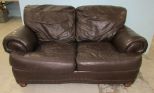 Two Cushion Colorado Leather Love Seat