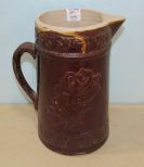 Vintage Brown Stoneware Pitcher