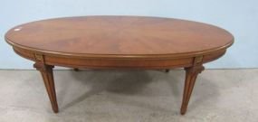 French Provincial Style Oval Coffee Table