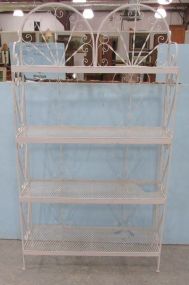 White Wrought Iron Display Shelf