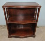 Vintage Leather Top Mahogany Book Shelf