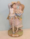 Retour Des Champs Bisque Porcelain Statue