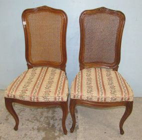 Pair of French Provincial Cane Back Side Chairs