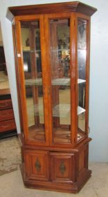 Contemporary Glass Shelf Curio Cabinet