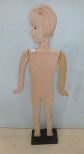 Tall Wood Paper Doll Figure on Srtand