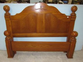 Contemporary Oak Full/Queen Size Bed