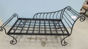 Black Painted Metal Lounger