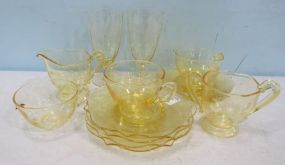 Lancaster Jubilee Yellow Depression Glass