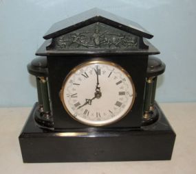 Black Vintage Cast Metal Clock