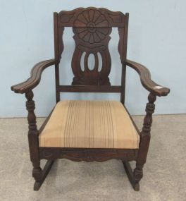 Vintage Oak Arm Rocking Chair