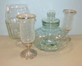 Glass Jar, Compotes, and Candleholders