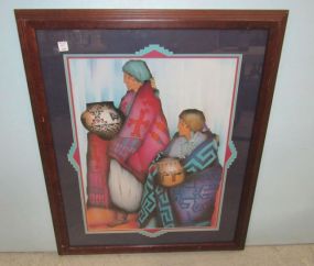 Native American Framed Print of Tribe Woman