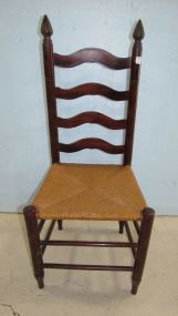 Primitive Style Ladder Back Chair