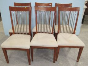 Modern Mahogany Finish Dining Chairs