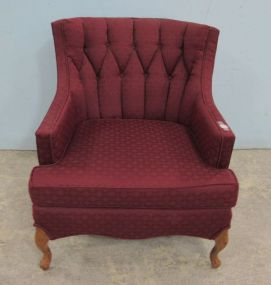 French Style Maroon Upholstery Arm Chair