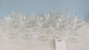 Group of Assorted Clear Glass Pieces