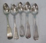 Five Sterling & Coin Silver Spoons