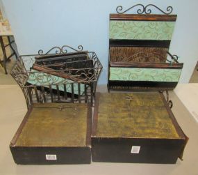 Metal Decor Magazine Racks,  Tin Designed Storage Boxes