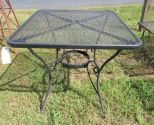 Black Metal Painted Patio Table