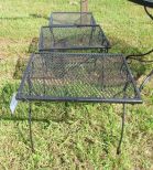 Three Black Metal Side Patio Tables