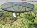 Round Black Metal Patio Table