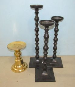 Three Pottery Barn Candleholders