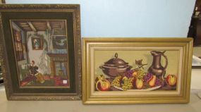 Two Needlework Framed