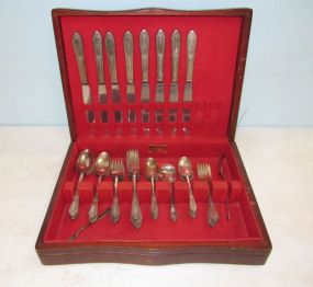 Box of WM Rogers Silverplate Flatware