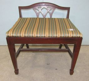 Vintage Mahogany Vanity Bench