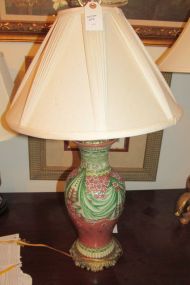 Hand Painted Vase Converted to Lamp