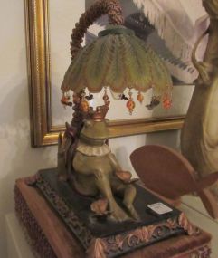 Pair of King and Queen Frog Table Lamps