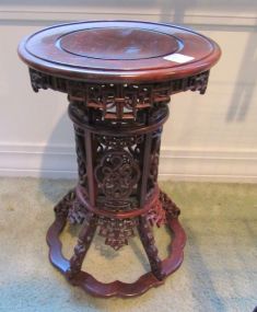 Small Ornate Oriental Plant Stand