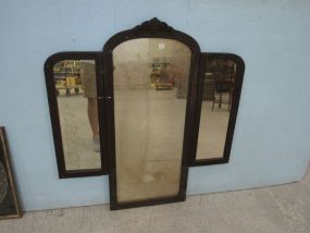 Antique Tri Fold Mirror