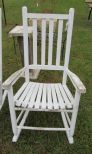 White Painted Wood Rocker