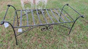 Black Metal Handled Bench