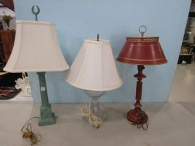 Three Assorted Table Lamps