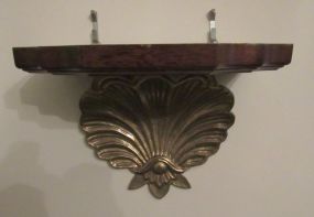 Pair of Metal Shell Wall Shelfs