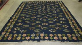 Large Navy Tapestry Area Rug