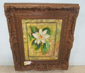 Framed Gardenia Giclee Signed 