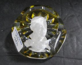 Baccarat Will Rogers Paperweight