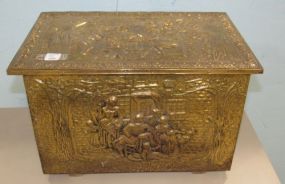 Brass Victorian Style Coal Scuttle Hod Box