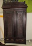 Antique Eastlake Two Door Armoire