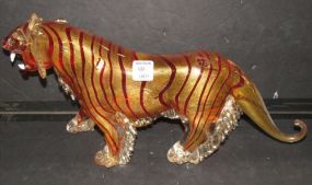 Hand Blown Art Glass Tiger