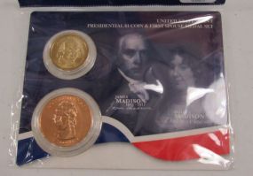 United States Mint Presidental $1 Coin & First Spouse Medal Set