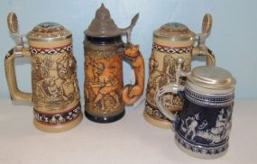 Four Collectible Beer Steins