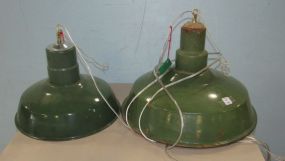 Pair of Vintage Service Station Light Fixtures