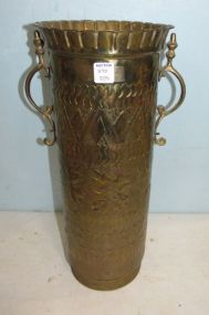 Ornate Brass Umbrella Urn