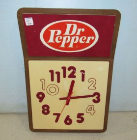 Vintage Plastic Dr Pepper Advertising Clock